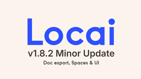 v1.8.2 Update - Doc export, Spaces & UI